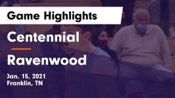 Centennial  vs Ravenwood  Game Highlights - Jan. 15, 2021