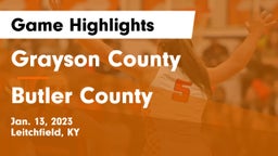Grayson County  vs Butler County  Game Highlights - Jan. 13, 2023