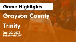 Grayson County  vs Trinity  Game Highlights - Jan. 20, 2023