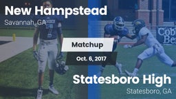 Matchup: New Hampstead High vs. Statesboro High 2017