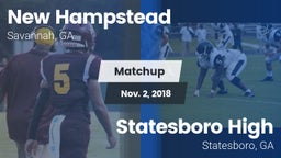 Matchup: New Hampstead High vs. Statesboro High 2018