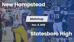 Matchup: New Hampstead High vs. Statesboro High 2019
