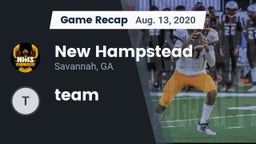Recap: New Hampstead  vs. team 2020