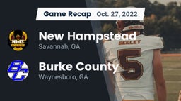 Recap: New Hampstead  vs. Burke County  2022