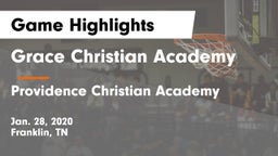 Grace Christian Academy vs Providence Christian Academy  Game Highlights - Jan. 28, 2020