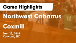 Northwest Cabarrus  vs Coxmill Game Highlights - Jan. 23, 2018