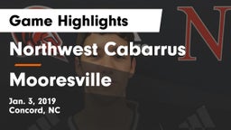 Northwest Cabarrus  vs Mooresville  Game Highlights - Jan. 3, 2019