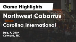 Northwest Cabarrus  vs Carolina International Game Highlights - Dec. 7, 2019