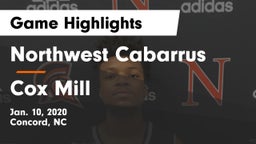 Northwest Cabarrus  vs Cox Mill  Game Highlights - Jan. 10, 2020