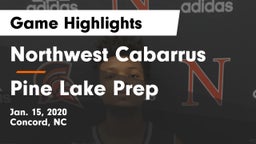 Northwest Cabarrus  vs Pine Lake Prep  Game Highlights - Jan. 15, 2020