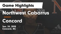 Northwest Cabarrus  vs Concord  Game Highlights - Jan. 24, 2020