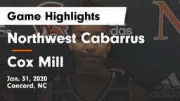 Northwest Cabarrus  vs Cox Mill  Game Highlights - Jan. 31, 2020