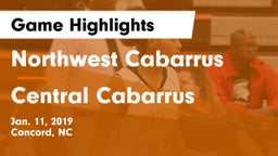Northwest Cabarrus  vs Central Cabarrus  Game Highlights - Jan. 11, 2019