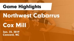 Northwest Cabarrus  vs Cox Mill  Game Highlights - Jan. 23, 2019