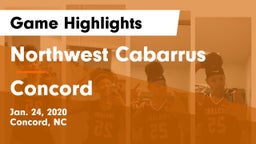 Northwest Cabarrus  vs Concord  Game Highlights - Jan. 24, 2020