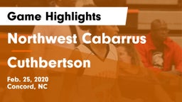 Northwest Cabarrus  vs Cuthbertson  Game Highlights - Feb. 25, 2020