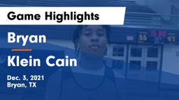 Bryan  vs Klein Cain  Game Highlights - Dec. 3, 2021