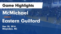 McMichael  vs Eastern Guilford  Game Highlights - Dec 20, 2016