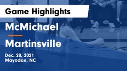 McMichael  vs Martinsville  Game Highlights - Dec. 28, 2021