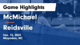 McMichael  vs Reidsville  Game Highlights - Jan. 13, 2023