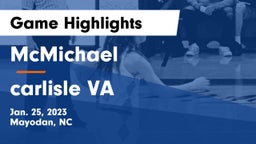 McMichael  vs carlisle VA Game Highlights - Jan. 25, 2023