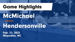 McMichael  vs Hendersonville  Game Highlights - Feb. 21, 2023