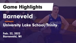 Barneveld  vs University Lake School/Trinity Game Highlights - Feb. 22, 2022