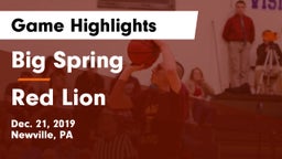 Big Spring  vs Red Lion  Game Highlights - Dec. 21, 2019