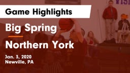 Big Spring  vs Northern York  Game Highlights - Jan. 3, 2020