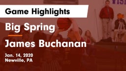 Big Spring  vs James Buchanan  Game Highlights - Jan. 14, 2020