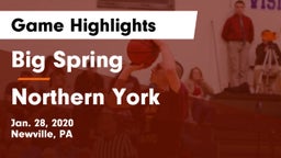 Big Spring  vs Northern York  Game Highlights - Jan. 28, 2020