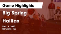 Big Spring  vs Halifax  Game Highlights - Feb. 3, 2020