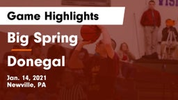 Big Spring  vs Donegal  Game Highlights - Jan. 14, 2021