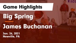 Big Spring  vs James Buchanan  Game Highlights - Jan. 26, 2021