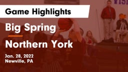 Big Spring  vs Northern York Game Highlights - Jan. 28, 2022