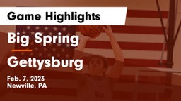 Big Spring  vs Gettysburg Game Highlights - Feb. 7, 2023