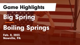 Big Spring  vs Boiling Springs  Game Highlights - Feb. 8, 2023