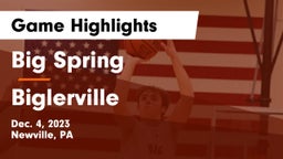 Big Spring  vs Biglerville  Game Highlights - Dec. 4, 2023