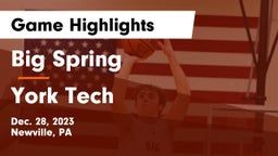 Big Spring  vs York Tech Game Highlights - Dec. 28, 2023