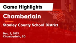 Chamberlain  vs Stanley County School District Game Highlights - Dec. 5, 2023