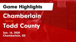 Chamberlain  vs Todd County  Game Highlights - Jan. 16, 2020