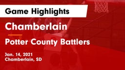 Chamberlain  vs Potter County Battlers Game Highlights - Jan. 14, 2021