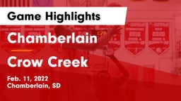 Chamberlain  vs Crow Creek  Game Highlights - Feb. 11, 2022