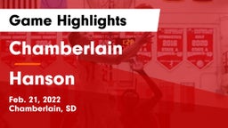 Chamberlain  vs Hanson  Game Highlights - Feb. 21, 2022