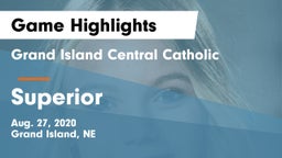 Grand Island Central Catholic vs Superior  Game Highlights - Aug. 27, 2020