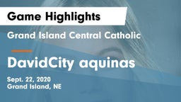Grand Island Central Catholic vs DavidCity aquinas Game Highlights - Sept. 22, 2020