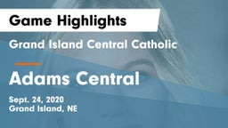 Grand Island Central Catholic vs Adams Central  Game Highlights - Sept. 24, 2020
