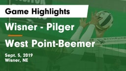 Wisner - Pilger  vs West Point-Beemer  Game Highlights - Sept. 5, 2019