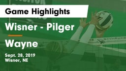 Wisner - Pilger  vs Wayne  Game Highlights - Sept. 28, 2019