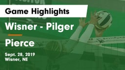 Wisner - Pilger  vs Pierce  Game Highlights - Sept. 28, 2019